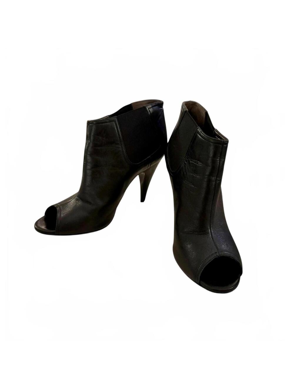 Michael Kors Leather Peep Toe Ankle Boots Heels